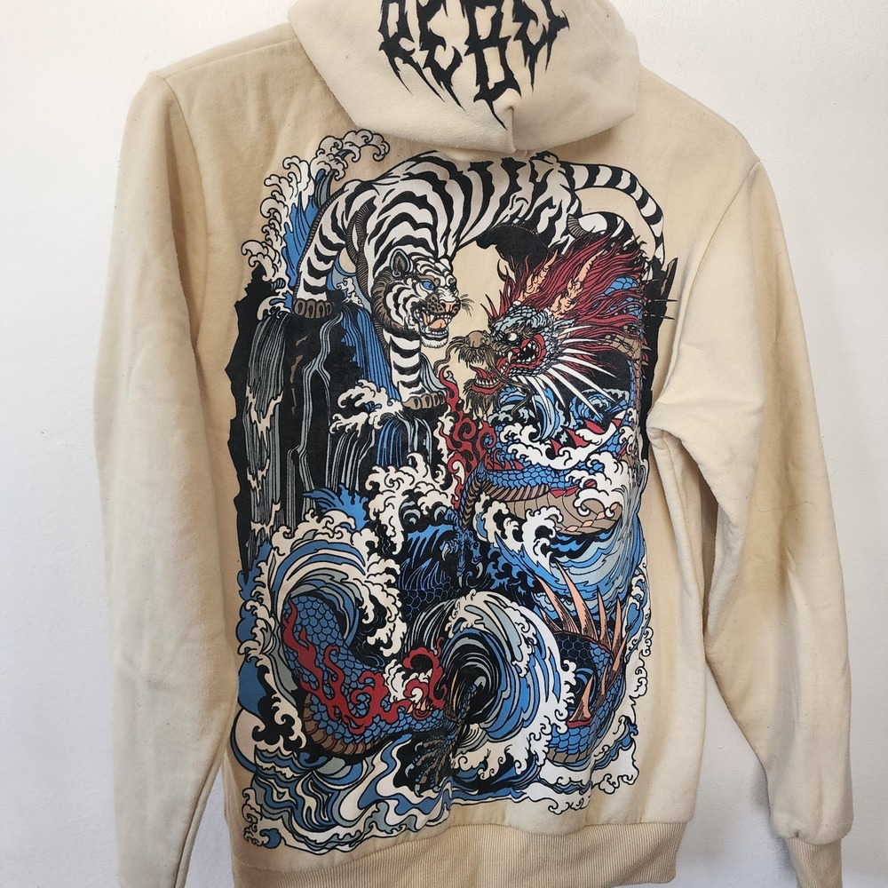 Rebel Vegeance Sweatshirt Size Small Beige